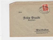 german 1932 bahnpost railway cancel stamps cover  ref 18828