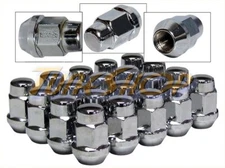 20 BULGE ACORN WHEELS RIMS LUG NUTS 12X1.25 M12 1.25 CLOSED END CHROME 19 HEX S