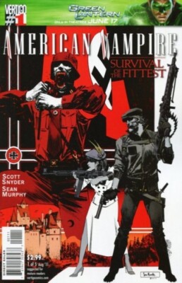 AMERICAN VAMPIRE :SURVIVAL OF THE FITTEST #1 CLIFF CHIANG VARIANT COVER NM.