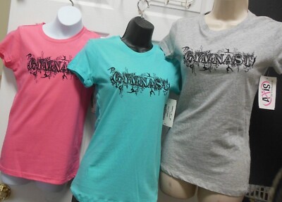 Gymnastic ''GYMNAST'' T Shirt 3 Color Choices Ladies or Girls Sizes OVR 90 n StK