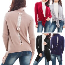 Women's Cardigan Shrug Veiled Openings Warm Sweater Pullover New 267L