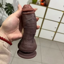 6 inch Liquid Silicone Realistic Dildo-Cock Suction-Cup Women Sex Toy Thick-Dong