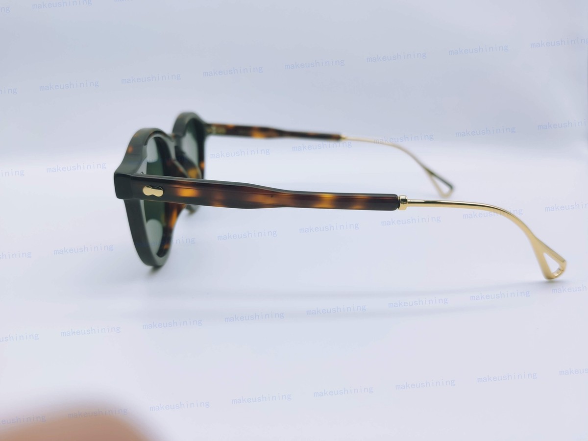 T*m様 MOSCOT MILTZEN 46◻︎22-145 MOSCOT MILTZEN-TT SPOT TORTOISE GOLD Frame Green Lenses Sun