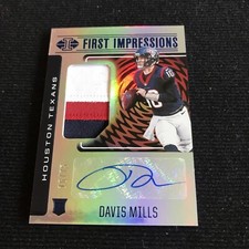2021 Panini Illusions Football Texans Davis Mills First Impressions RPA 16/75