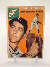 Carl Scheib 1954 Topps #118 Philadelphia Athletics VG