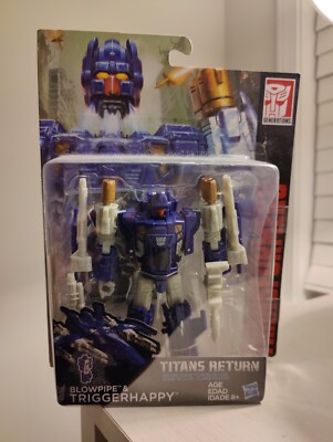 Transformers Titans Return Triggerhappy + Headmaster Blowpipe deluxe class New