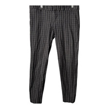 Banana Republic Dress Pants Sloan Size 2 Black w/White Stripe 2 Rear Pocket