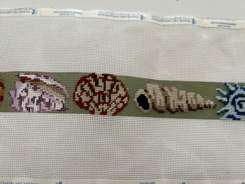 Beautiful Gayla Elliott Sea Shell 18Ct Needlepoint Belt Canvas & Threads - Picture 5 of 12