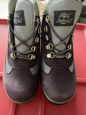Timberland Children's Field Boot Leather/Fabric, Purple/Grey Leather/Fabric Sz 5