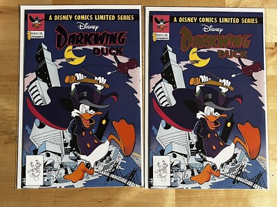 Darkwing Duck #1 Cover D Facsimile Gold Foil Logo & Cover E Purple Foil Logo