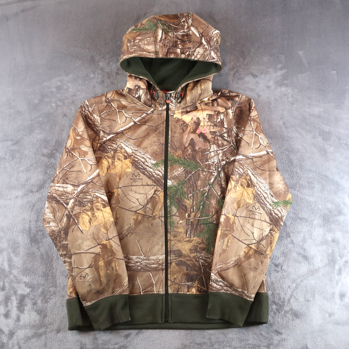 Under Armour Storm Hooded Realtree Xtra Camo Zip Up Hoodie Womens XL XLarge