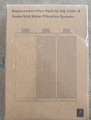 for Aquasana AQ-5300R 3-Stage Under Sink Water Filter Replacement Cartridges