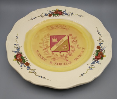 Sarreguemines D. V. France Keramik Teller Buxieres-sous-les-gotes 1920-50er