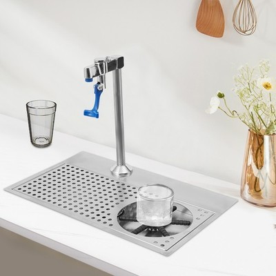 Commercial Cup Washer Cafe Hotel Restaurant  Cup Wash Cleaning Rinser w/ Faucet