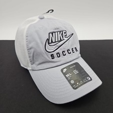 Nike Soccer Club Cap Hat Embroidered Dri Fit Adult Size M/L Adjustable New