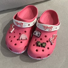 Crocs Barbie Classic Clog Pink Womens M6 W8 Limited Edition Jibbitz NWT