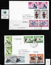 WC1_15687. SAN MARINO. Covers w. pairs 1961 HUNTING SCENES set. Sc. 477-486