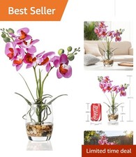Sophisticated Artificial Orchid Flower Arrangement - Ideal Gift for Any Occasion
