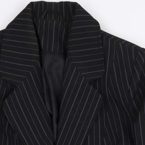 New Look Women's Black Pinstripe Suit Jacket Size 10 - Picture 9 of 12