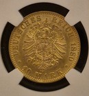 10 Mark Goldmünze Preussen A Wilhelm I. 1880 - NGC AU58