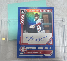 2023 Panini Donruss Signature SeriesSSP  blue/15 Masyn Winn Auto #SS-MWCardinals