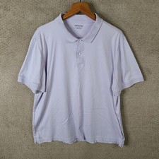UNTUCKit Shirt Mens XXL Light Purple Lavender Short Sleeve Cotton Polo Pique