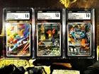 CGC 10 Gem Mint Graded Bulbasaur, Charmander and Squirtle Pokemon TCG 2023-2024