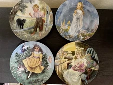 Vintage Set of 4 Reco Plates John McClelland 88-90 Treasured Songs Knowles 8.5”