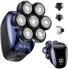 5-in-1 Grooming Kit Head Shaver for Bald Men, 7D Electric Rotary Bald Head Shave