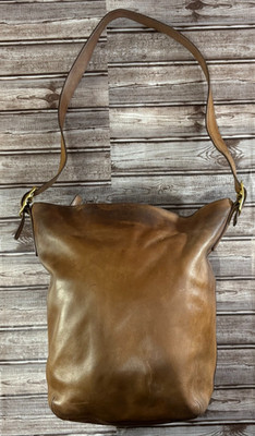 COACH large leather shoulder bag 9183 color brown vintage | eBay