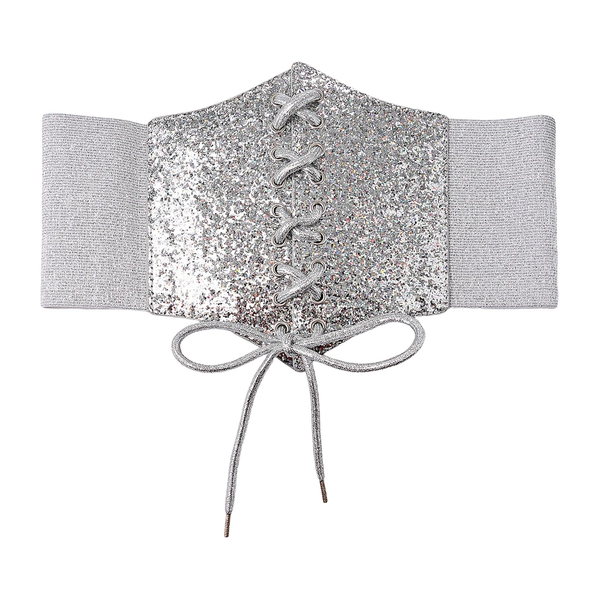 silver glitter belt products for sale