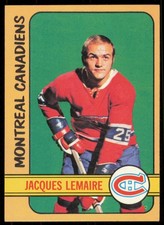 1972-73 TOPPS JACQUES LEMAIRE MONTREAL CANADIENS #25 EX-EXMT