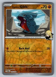 Cynthia's Gible 102/182 Destined Rivals Reverse Holo