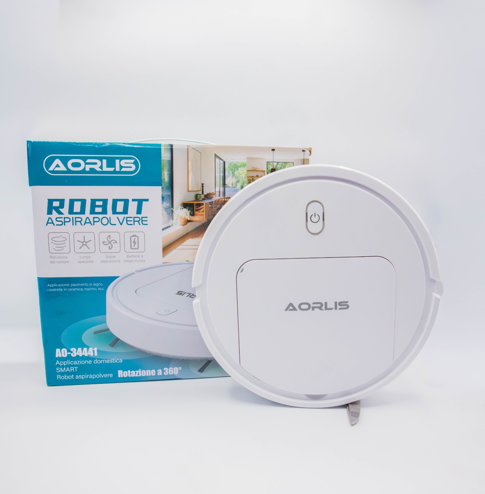 Robot aspirateur automatique blanc et silencieux de sol pour maison