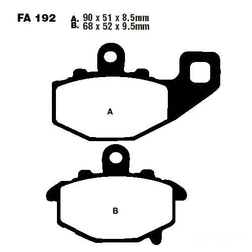 Bremsbelag BremsbeläGe EBC FA192V Hinten FüR Kawasaki Z 1000 A Bj. 2003-2006-image