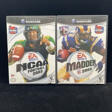 NCAA Football 2003 & Madden 2003 (GameCube) Tested & CIB Clean 1 YR Warranty