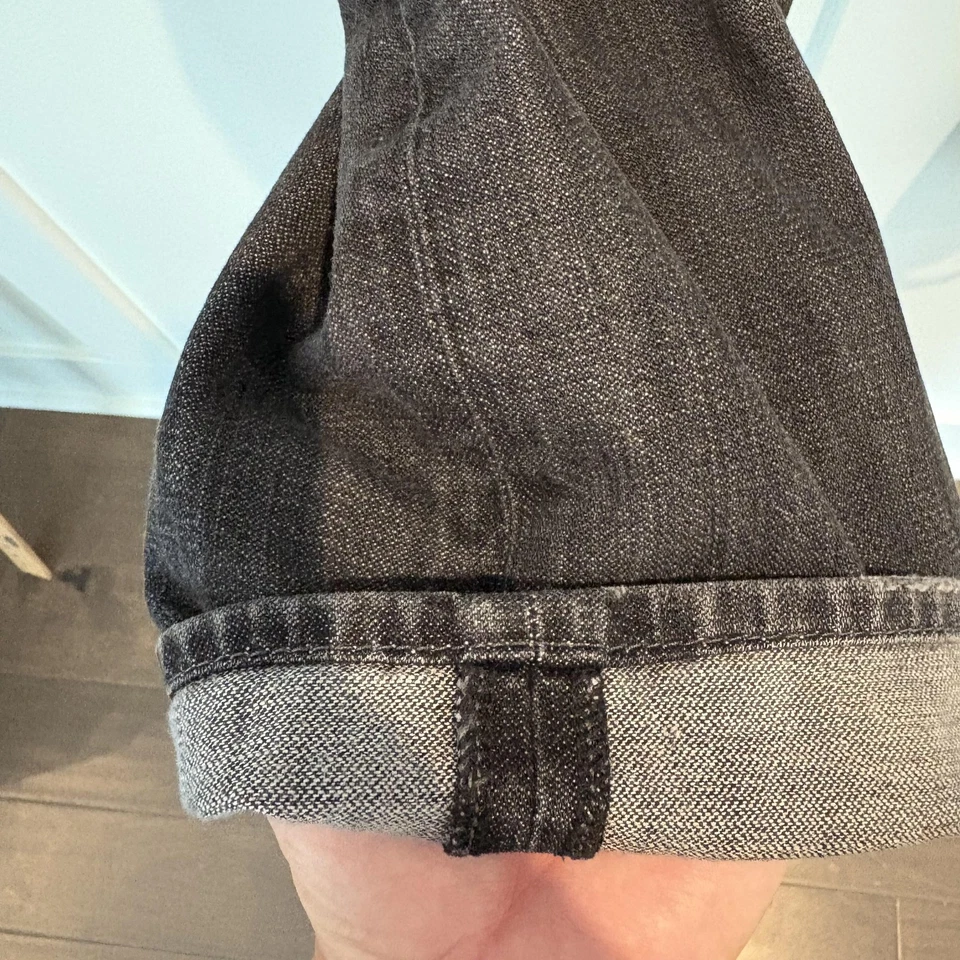 Pantalones de mezclilla True Religion para hombre 30x34 negros Ricky desgastados bolsillos con solapa ribete EE. UU. Foto 3 de 4