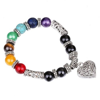 Schmuck Chic Retro 7 Chakra Heilung Yoga Reiki Gebet Perlen Armband Buddha Kopf