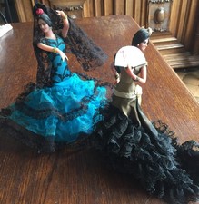DEUX POUPEES ESPAGNOLES FLAMENCO ANNEES 50/ 60