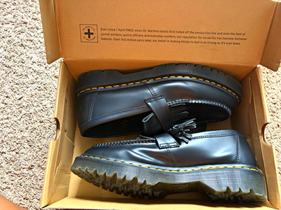 Dr. Martens Adrian Bex Black Leather Tassel Loafer Slip-On Men s US 11