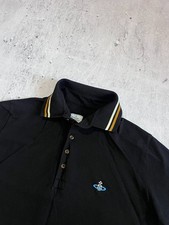 VIVIENNE WESTWOOD SMALL ORB BLACK POLO SHIRT SIZE L