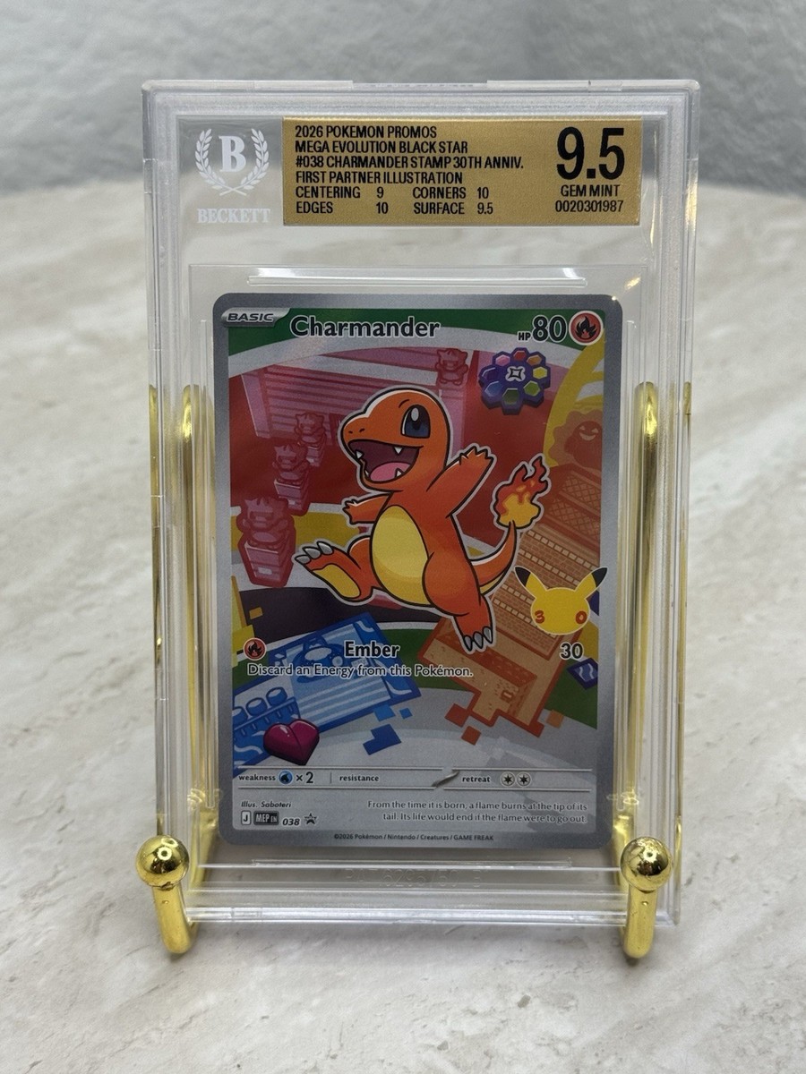2026 Pokemon TCG Charmander 038 30th Anniversary 1st Partner BGS