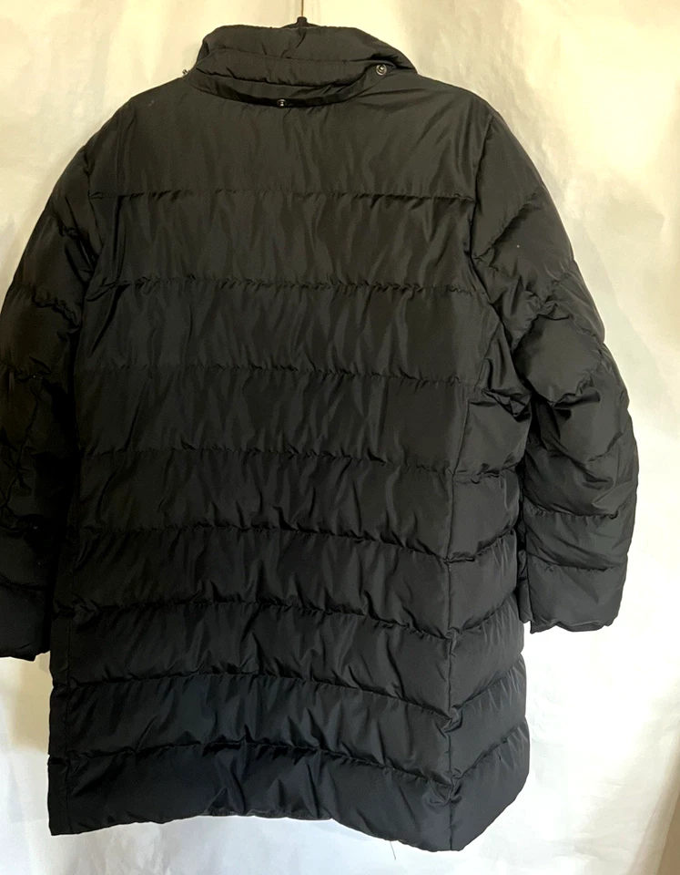 Abrigo chaqueta acolchada negra Lands End hasta la rodilla para mujer Plus 2X 20-22 Foto 4 de 4