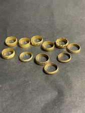 Gold Imitation Solid Brass Patterned Ring Assortment Of 11 Rings