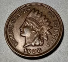 ■ 1908 INDIAN PENNY ONE CENT ☐