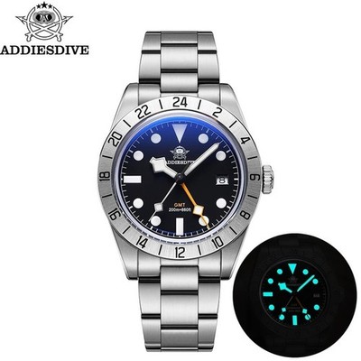 ADDIESDIVE AD2035 39mm Quartz GMT Taucheruhr 20Bar