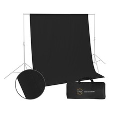 Glow Glow Muslin Backdrop - 10x10' Black 