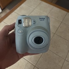 Fujifilm Instax Mini 7S Instant Film Camera Light Baby Blue Tested Working