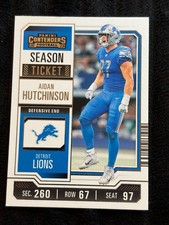2023 Panini Contenders Football Aidan Hutchinson Detroit Lions Season Ticket No.