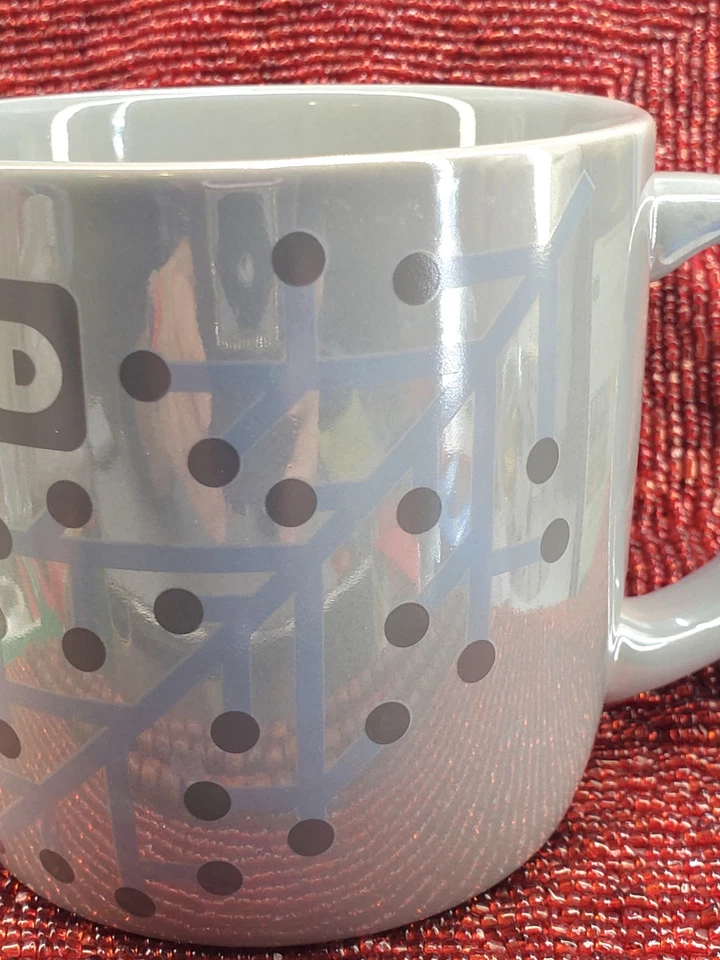 Dunkin Donuts Mug Pearlescent Light Gray Holiday Snowflake Coffee Tea Mug (ST1) - Image 4 of 4